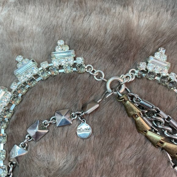 STELLA & DOT SUTTON CONVERTIBLE BOLD FASHION STATEMENT NECKLACE SET, RARE - Picture 4 of 4